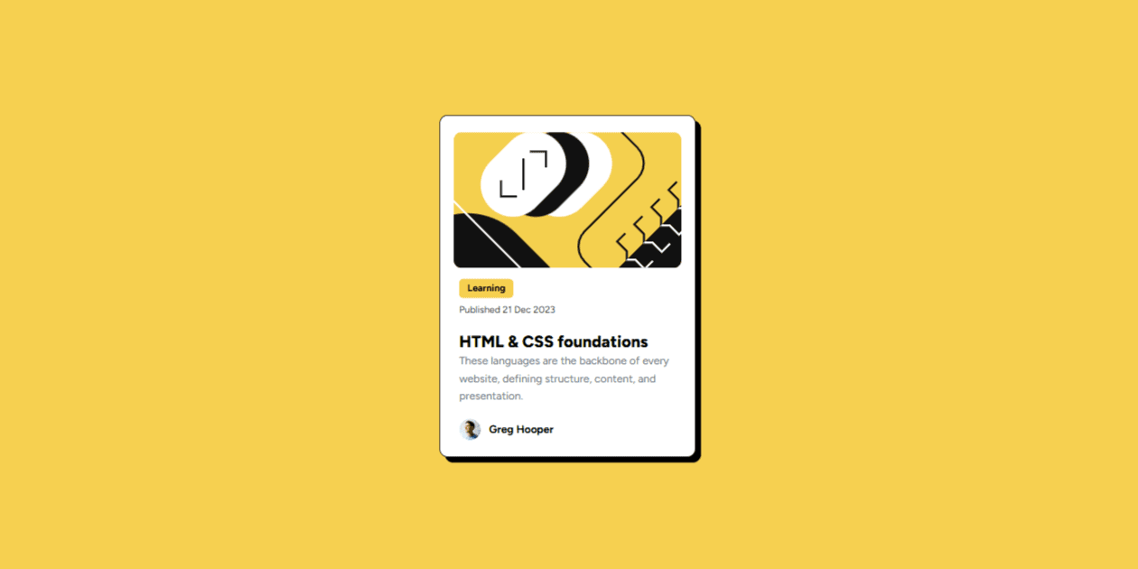 Blog preview card