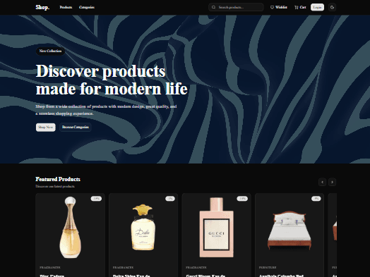 E-Commerce Shop ➜ (Developing...)