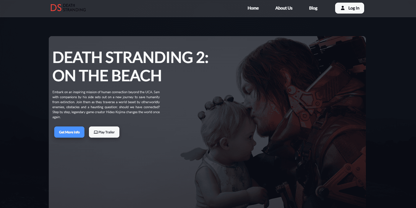 Death Stranding Landing Page