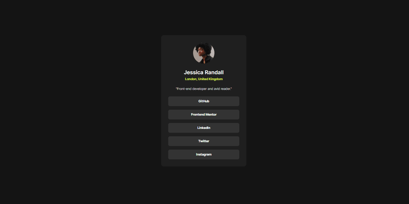 Social links profile